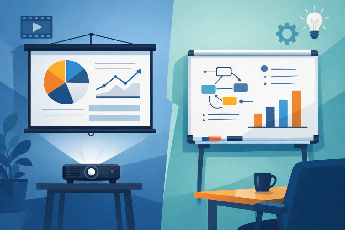 Projector Screen Versus Whiteboard: Which Fits?