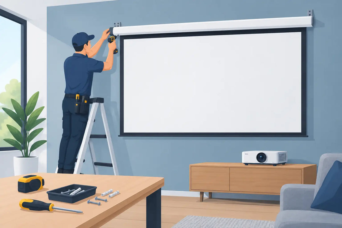How to Install Projector Screen Hardware Safely