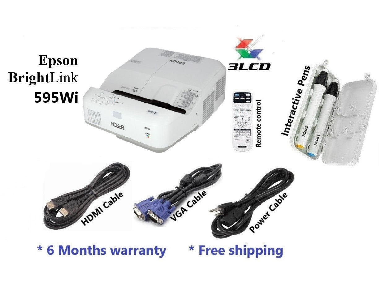 Epson BrightLink 595Wi Interactive WXGA 3LCD Projector_Refurbished