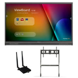 ViewSonic IFP6552-1C-E4 65″ 4K UHD Interactive Display (Wireless Module & Slim Trolly Cart Bundle)