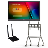 ViewSonic IFP9850-E4 ViewBoard Bundle with 98" ViewBoard IFP9850 4K Interactive Flat Panel Mobile Trolley Cart and Wifi Bundle