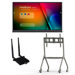 ViewSonic IFP5550-E4 ViewBoard Bundle with 55" ViewBoard IFP5550 4K Interactive Flat Panel Mobile Trolley Cart and Wifi Bundle